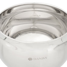 Laden Sie das Bild in den Galerie-Viewer, Daniks Classic Kochtopf aus Edelstahl mit Glasdeckel (2 L, Ø 16 cm)