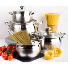 Laden Sie das Bild in den Galerie-Viewer, Daniks Classic Kochtopf aus Edelstahl mit Glasdeckel (3 L, Ø 18 cm)