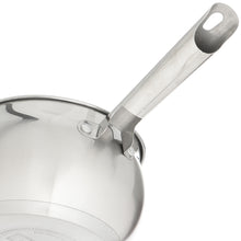 Laden Sie das Bild in den Galerie-Viewer, Daniks Classic Stielkasserolle aus Edelstahl mit Glasdeckel (2 L, Ø 16 cm)