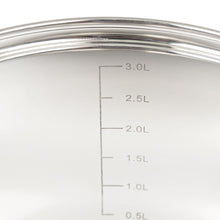 Laden Sie das Bild in den Galerie-Viewer, Daniks Standard Kochtopf aus Edelstahl mit Glasdeckel (4 L, Ø 20 cm)