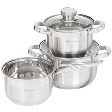 Laden Sie das Bild in den Galerie-Viewer, Topfset aus Edelstahl