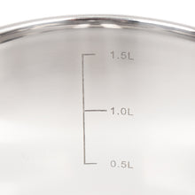Laden Sie das Bild in den Galerie-Viewer, Daniks Tokio Kochtopf aus Edelstahl mit Glasdeckel (2L, Ø 16cm)