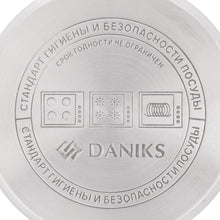 Laden Sie das Bild in den Galerie-Viewer, Daniks Tokio Kochtopf aus Edelstahl mit Glasdeckel (2L, Ø 16cm)