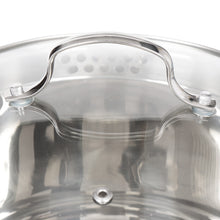 Laden Sie das Bild in den Galerie-Viewer, Daniks Tokio Kochtopfset 6-teilig / 1.9L+2.9L+4.75L / aus Edelstahl / mit Glasdeckel