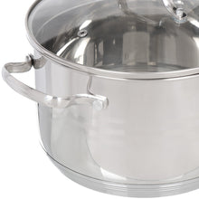 Laden Sie das Bild in den Galerie-Viewer, Daniks Tokio Kochtopfset 6-teilig / 1.9L+2.9L+4.75L / aus Edelstahl / mit Glasdeckel