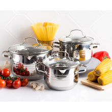 Laden Sie das Bild in den Galerie-Viewer, Daniks Tokio Kasserolle aus Edelstahl mit Glasdeckel (2L, Ø 16cm)