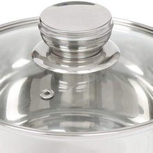 Laden Sie das Bild in den Galerie-Viewer, Daniks Standard Induction Saucepan Set Stainless Steel with Glass Lid (2 L + 3 L + 4 L)