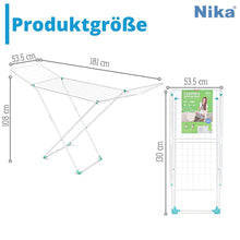 Laden Sie das Bild in den Galerie-Viewer, Nika Wäscheständer mit Flügeln / zusammenklappbar / für drinnen und draußen/ platzsparend