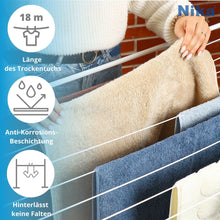 Laden Sie das Bild in den Galerie-Viewer, Nika Wäscheständer mit Flügeln / zusammenklappbar / für drinnen und draußen/ platzsparend