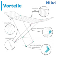 Laden Sie das Bild in den Galerie-Viewer, Nika Wäscheständer mit Flügeln / zusammenklappbar / für drinnen und draußen/ platzsparend