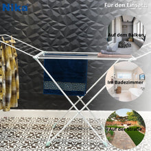 Laden Sie das Bild in den Galerie-Viewer, Nika Wäscheständer mit Flügeln / zusammenklappbar / für drinnen und draußen/ platzsparend