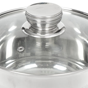 Daniks Standard Kochtopfset 5-tellig aus Edelstahl, mit Glasdeckel, 2L+4L+2L