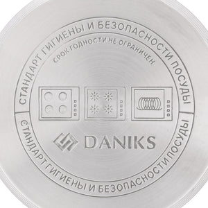 Daniks Tokio Kochtopfset 6-teilig / 1.9L+2.9L+4.75L / aus Edelstahl / mit Glasdeckel