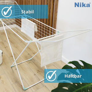 Nika Wäscheständer mit Flügeln / zusammenklappbar / für drinnen und draußen/ platzsparend
