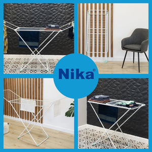 Nika Wäscheständer mit Flügeln / zusammenklappbar / für drinnen und draußen/ platzsparend